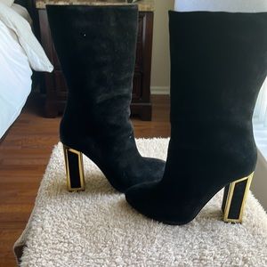 Kat Maconie black suede Delores boots